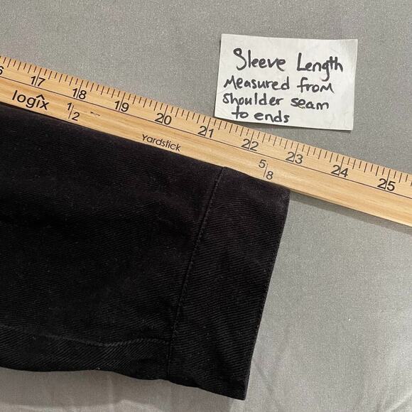 Laura Ashley Womens Size Large Black Embellished Denim Jacket Mobwife Glam Biker - Picture 9 of 10